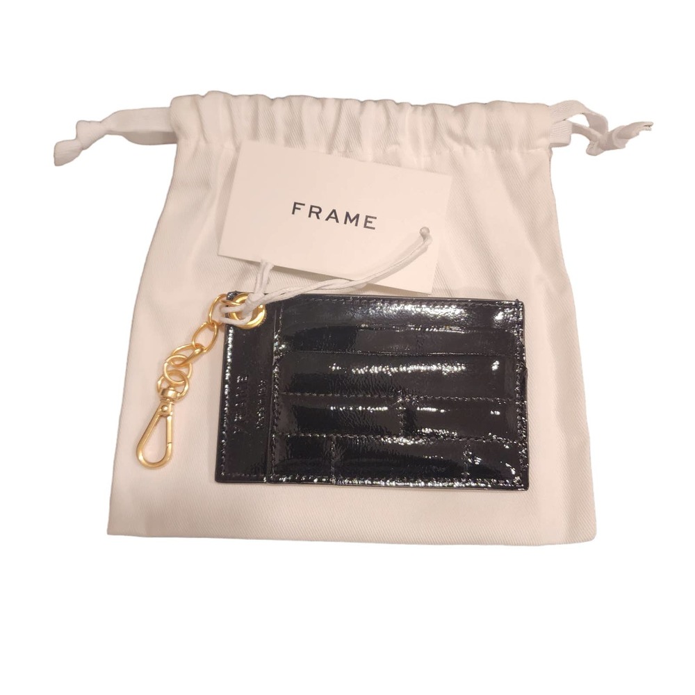 FRAME Black Cardholder with Gold Chain - Picture 12 of 12
